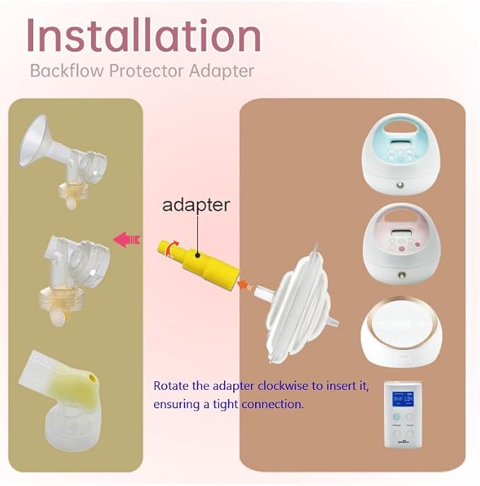 PumpMom-us Backflow Adapter for Spectra S1 S2 Pump to Use Medela Flanges and - Image 2