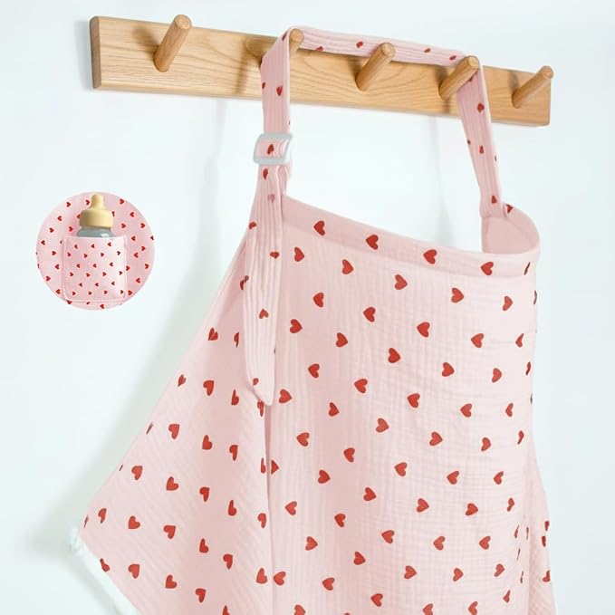 Muslin Nursing Covers for Breastfeeding, Arch Neckline Breast Feeding Covers by MUGVELL