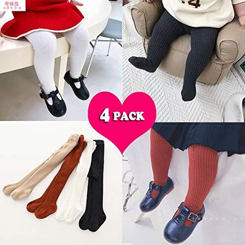 CECORC Baby Girls Tights Toddler Cable Knit Leggings Thick Cotton Infant - Image 5