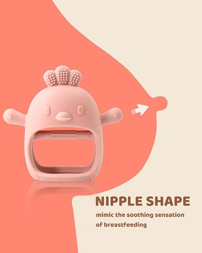 3 Packs Baby Teething Toy Silicone Teething Mitten - Image 3
