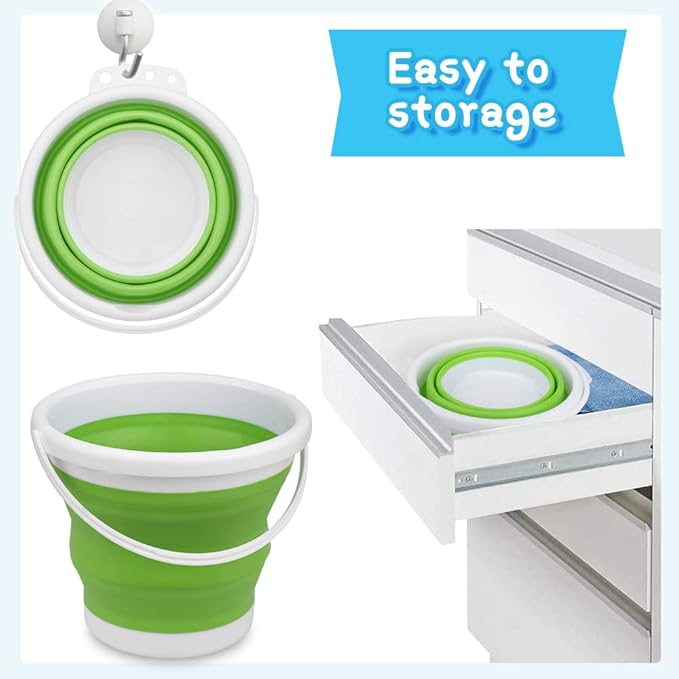 Silicone Beach Foldable Buckets Toys Halloween Bucket, 3L Jumbo Sand Pails - Image 4
