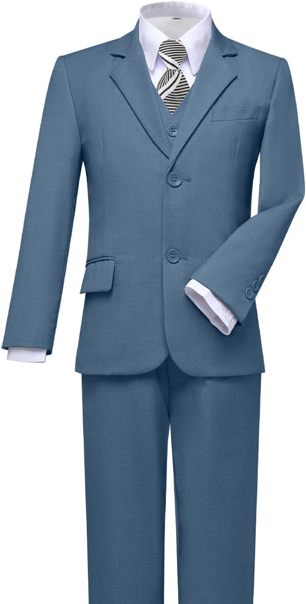 Visaccy Boys Suits Slim Fit Dress Clothes Ring Bearer Outfit - Image 5