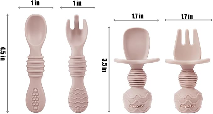 PandaEar Silicone Baby Feeding Set | 9PCS Baby Led Weaning Supplies Self - Image 7