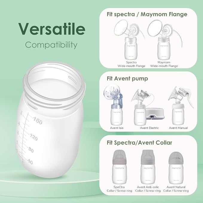 Maymom Wide Neck Breastmilk Collection n Storage Bottle 5.4 oz; Re-markable - Image 3