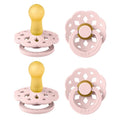 BIBS Boheme Pacifier 4-Pack. BPA Free Dummy Pacifier, Round Nipple. Natural by BIBS