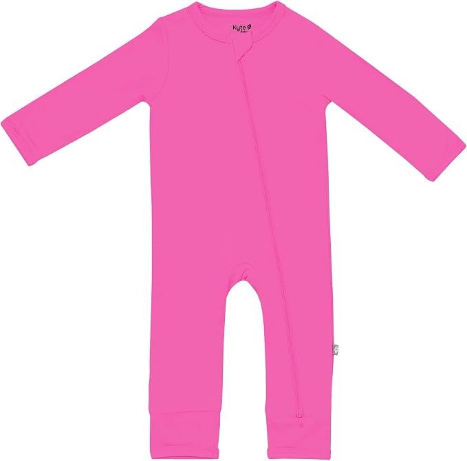 KYTE BABY Unisex Rayon Made From Bamboo Zippered Rompers 0-24 Months by KYTEBABY