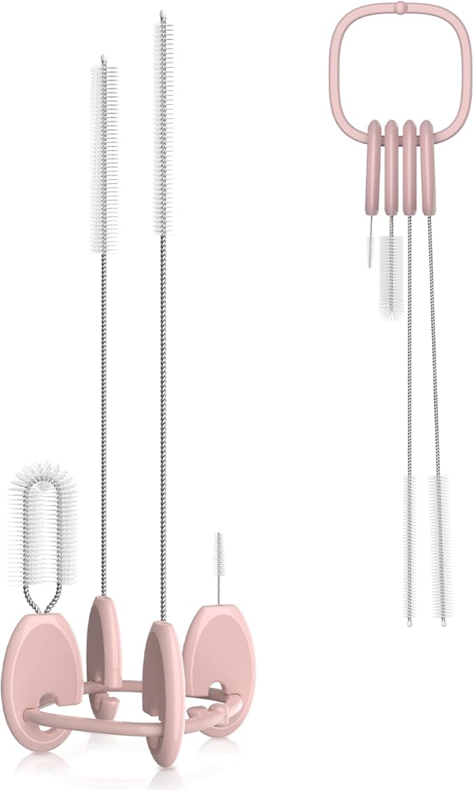 YOTIME Standing Straw Cleaner Brush Set, 4in1 Reusable Straw Brushes by YOTIME