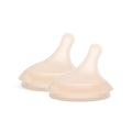 Suavinex Zero.Zero Slow Flow Asymmetrical Silicone Nipple, 2 Pack by Suavinex