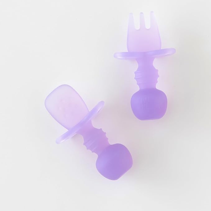 Bumkins Baby Utensils Set, Chewtensils Silicone Spoons - Image 4