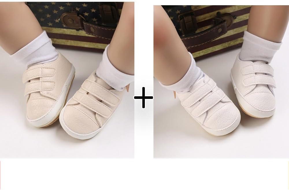 2Pairs Baby Shoes, Boys Girls Non-Slip Rubber Sole Sneakers, Unisex Infant Soft - Image 3