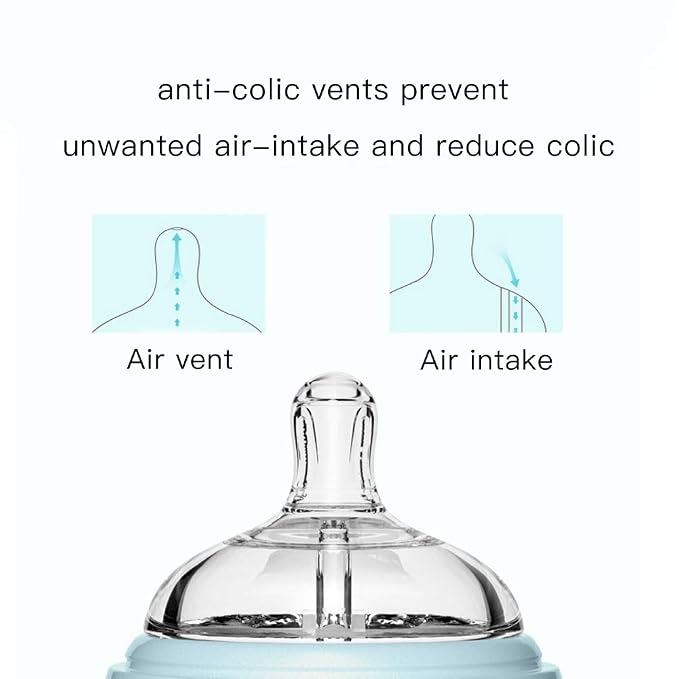 POTATO Glass Baby Bottles for Newborn Babies, Anti Colic Breastfeeding Bottle - Image 3