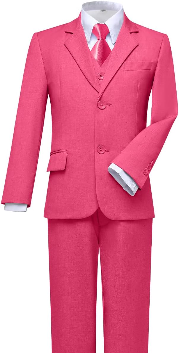 Visaccy Boys Suits Slim Fit Dress Clothes Ring Bearer Outfit - Image 5