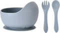 Silicone Baby Feeding Set, Baby Bowls, Baby Spoons and Baby Forks Can Fit in by Unknown