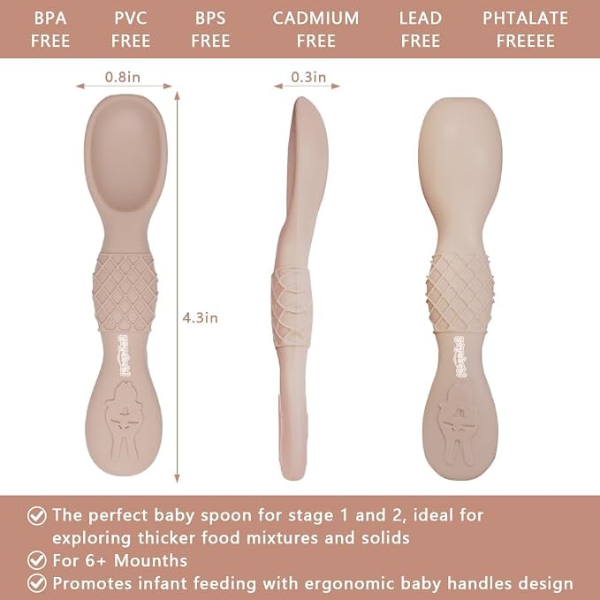 Silicone Baby Spoons – Soft Tip, Gum-Friendly, BPA Free, Dishwasher Safe - Image 7