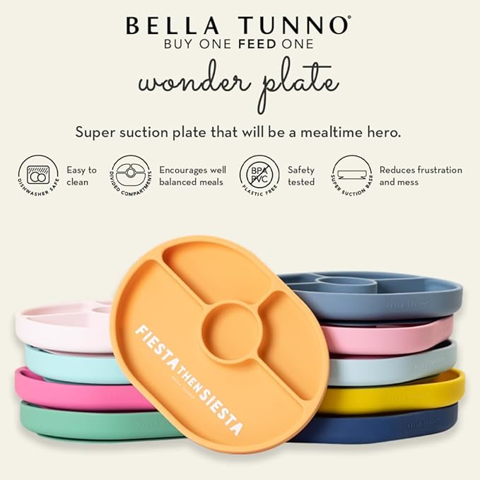 Bella Tunno Suction Plate for Babies & Toddlers, Self-Feeding Dish for Baby Led - Image 2