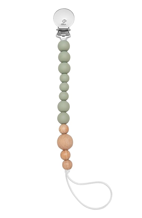 Colour Block Pacifier Clip – Food-Grade Silicone Soother Holder & Teether Strap by LoulouLollipop