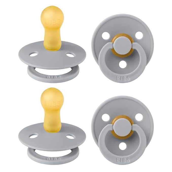 BIBS Pacifiers - Colour 4-Pack | BPA Free Baby Pacifier | Round Nipple Binkies by BIBS