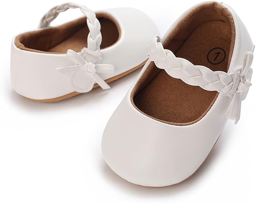 COSANKIM Baby Girls Mary Jane Flats Shoes Anti-Slip Rubber Sole Infant Toddler - Image 3