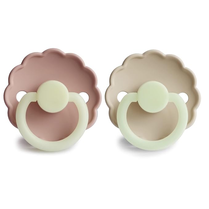 FRIGG Daisy Night SilkySoft Silicone Baby Pacifier | Made in Denmark | BPA-Free - Image 2