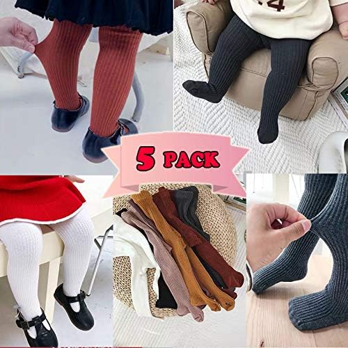 CECORC Baby Girls Tights Toddler Cable Knit Leggings Thick Cotton Infant - Image 5