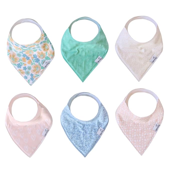 Copper Pearl 6 Pack Soft Cotton Baby Bibs by CopperPearl