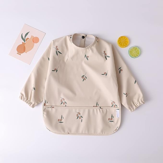 GZMM Waterproof Baby Bibs, Infant Toddler Long Sleeve Feeding Bib - Image 3