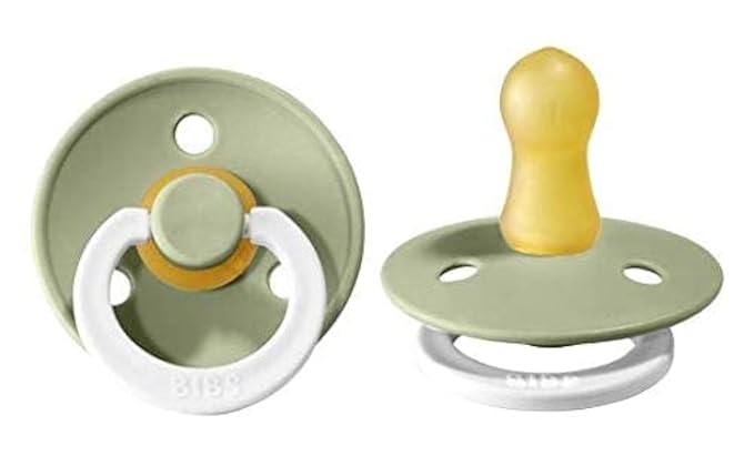 BIBS Pacifiers Colour Collection | Natural Rubber Baby Pacifier | Set of 2 by BIBS