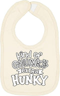 Wild Bobby Kind of Chunky Extra Hunky Humor Infant Premium Jersey Baby Bib by WildBobby