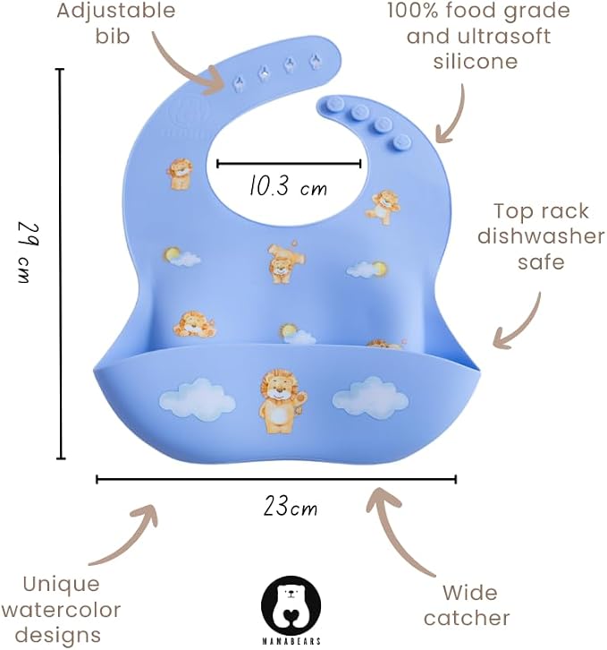 Silicone Baby Bib and Mat | Boys Girls Babies & Toddlers | Waterproof, - Image 4
