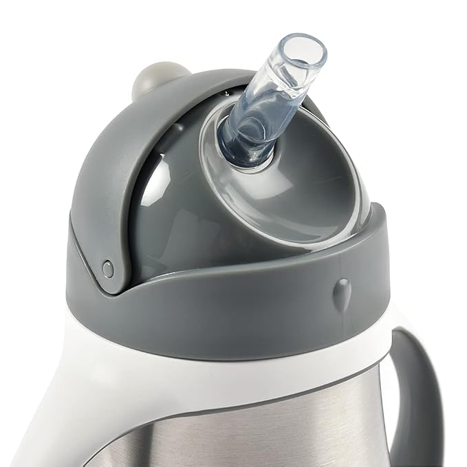 BEABA Stainless Steel Straw Sippy Cup, Insulated Toddler Cups Spill Proof - Image 3