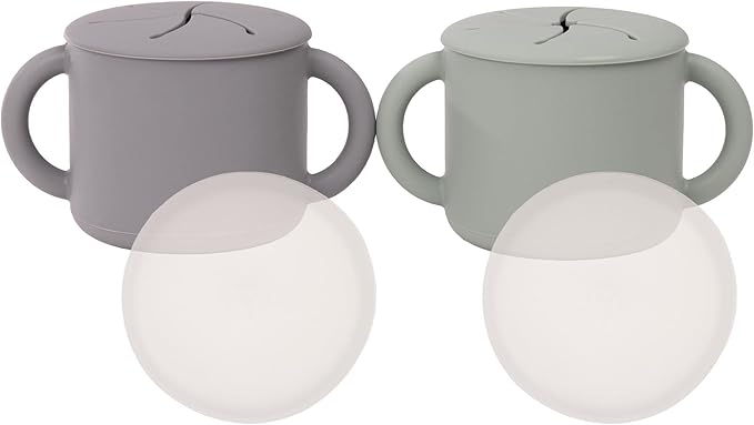 WeeSprout Snack Containers, Food Grade Silicone Cups, Spill-Proof Tops by WeeSprout