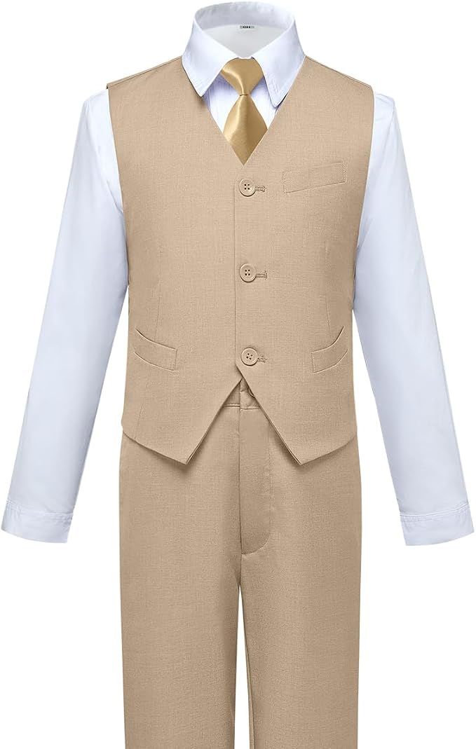 Visaccy Boys Suits Slim Fit Dress Clothes Ring Bearer Outfit - Image 5