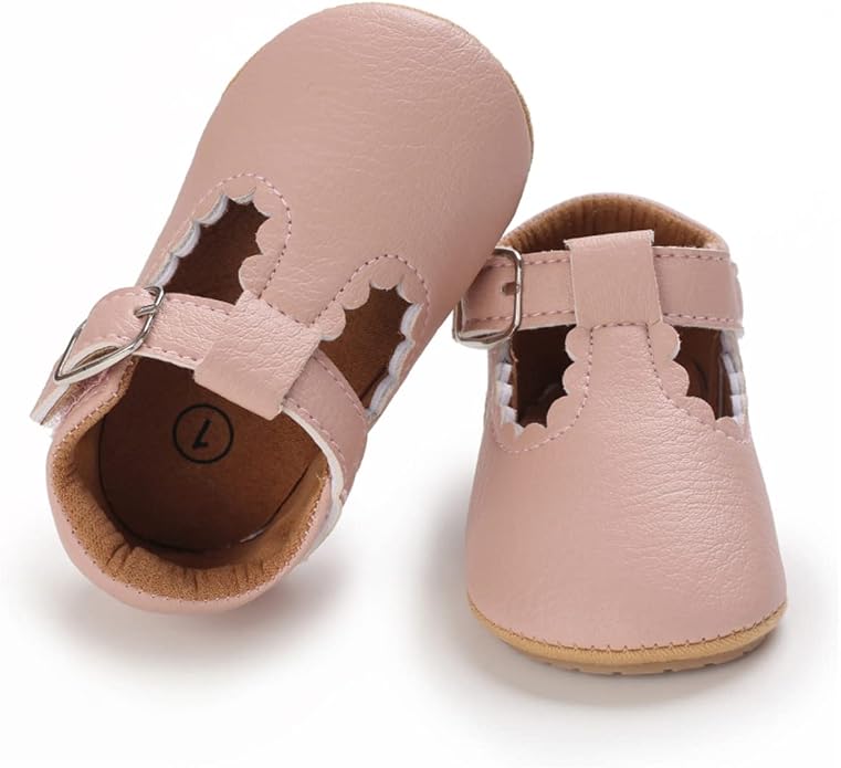 COSANKIM Baby Girls Mary Jane Flats Shoes Anti-Slip Rubber Sole Infant Toddler - Image 3