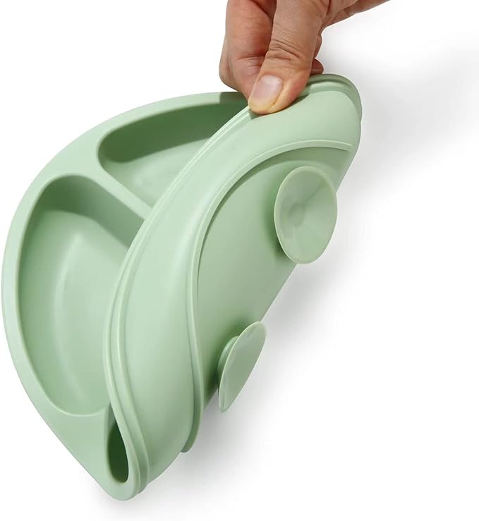 PandaEar Silicone Baby Feeding Set| 2 Pack Silicone Divided Suction Plate and 2 - Image 7