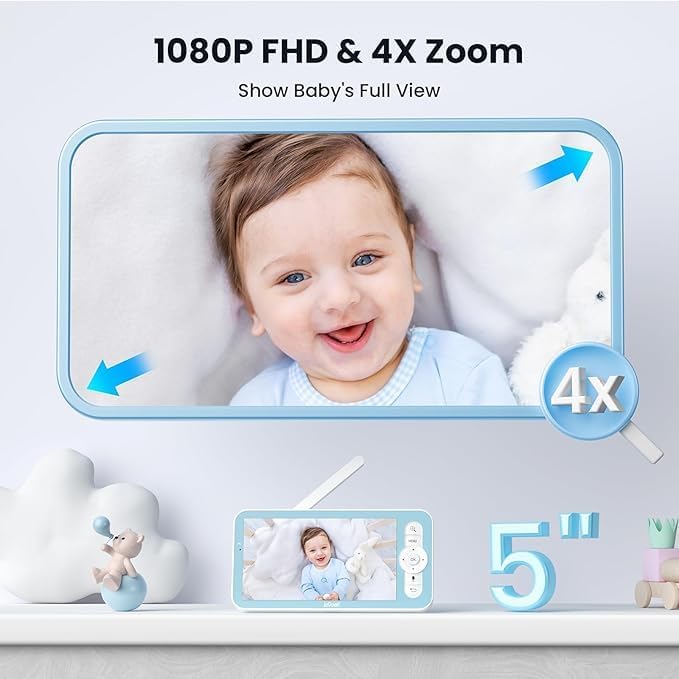 ieGeek 1080p Baby Monitor with Night Vision, 3000mAh Battery, Automatic Tracking - Image 8