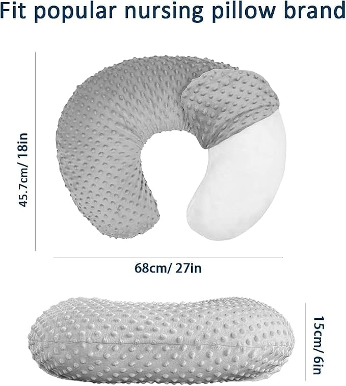 iEvolve Minky Nursing Pillow Cover Breast Feeding Pillow Cover Slipcover U Shape - Image 5