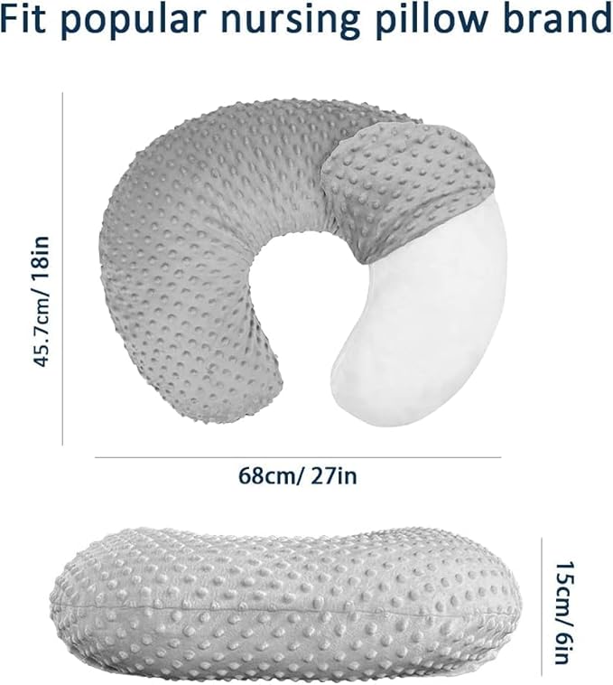 iEvolve Minky Nursing Pillow Cover Breast Feeding Pillow Cover Slipcover U Shape - Image 4