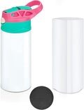 Kids Sublimation Tumbler, 12oz Sublimation Water Bottle Blanks, Straight by XccMe