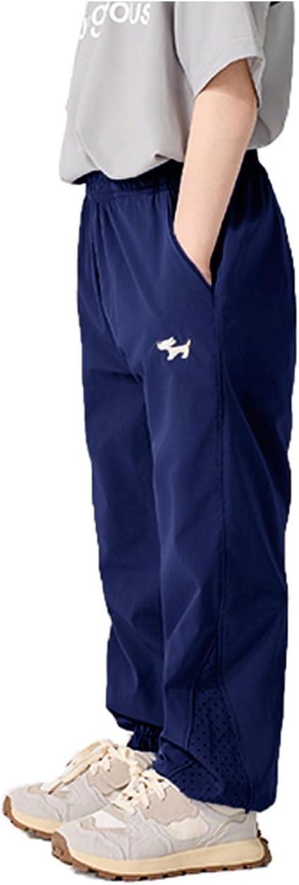 Boys Joggers Pants Youth Quick-Dry Lightweight Athletic Hiking Gym School Pants by Kolally