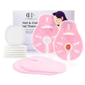 2 Larger Breast Ice Packs with Soft Covers and 6 Breast Pads by CONBELLA