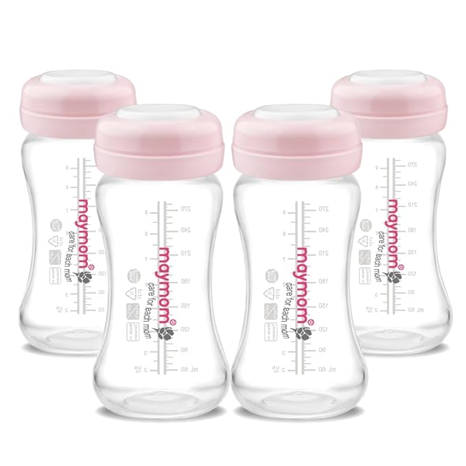 Wide Neck Breastmilk Collection n Storage Bottle 9oz; Re-markable SureSeal by Maymom