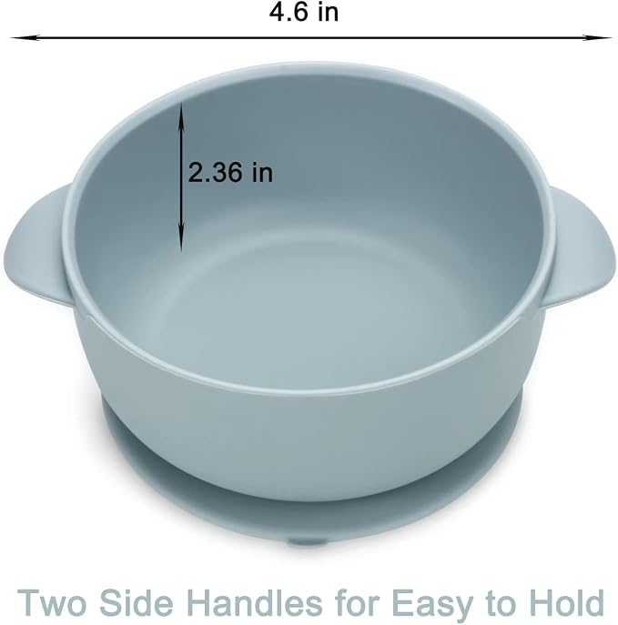 PandaEar Silicone Baby Feeding Set| 2 Divided Suction Plate + 2 Suction Bowl + - Image 9