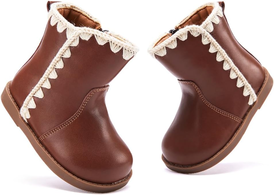 BMCiTYBM Baby Boys Girls Boots Infant Shoes First Walking Booties - Image 3