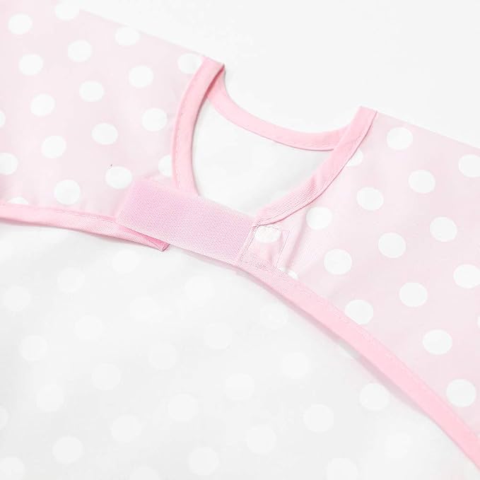 Short Sleeve Waterproof Bib for Toddlers – Feeding Apron for Mealtime, - Image 3