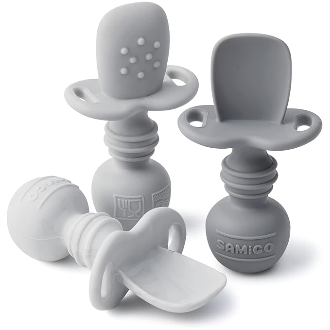SAMiGO Silicone Baby Spoons Self Feeding 6+ Months by SAMiGO