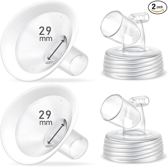 2 Packs 29mm Flange Set, Updated Soft Rim Shield and Wide Mouth Base Connector by IVARONAL