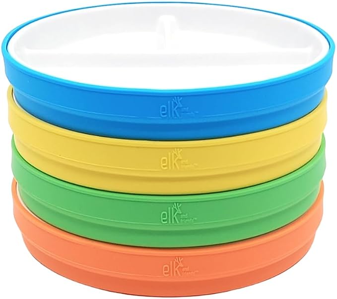 Elk and Friends Kids 7.8” Porcelain White Plates by ElkandFriends
