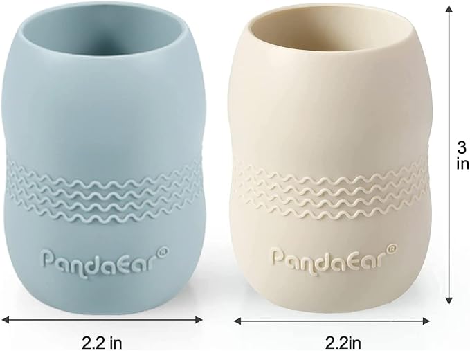PandaEar Silicone Baby Feeding Set| 2 Divided Suction Plate + 2 Suction Bowl + - Image 6