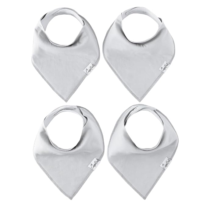 Copper Pearl 4 Pack Soft Cotton Baby Bibs by CopperPearl