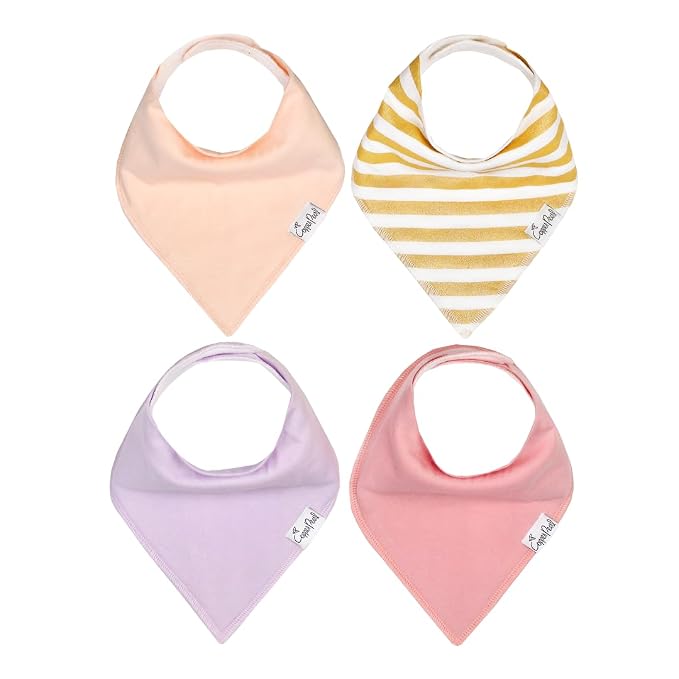 Copper Pearl 4 Pack Soft Cotton Baby Bibs by CopperPearl